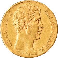 Moneta, Francia, Charles X, 20 Francs, 1828, Paris, SPL-, Oro, KM:726.1