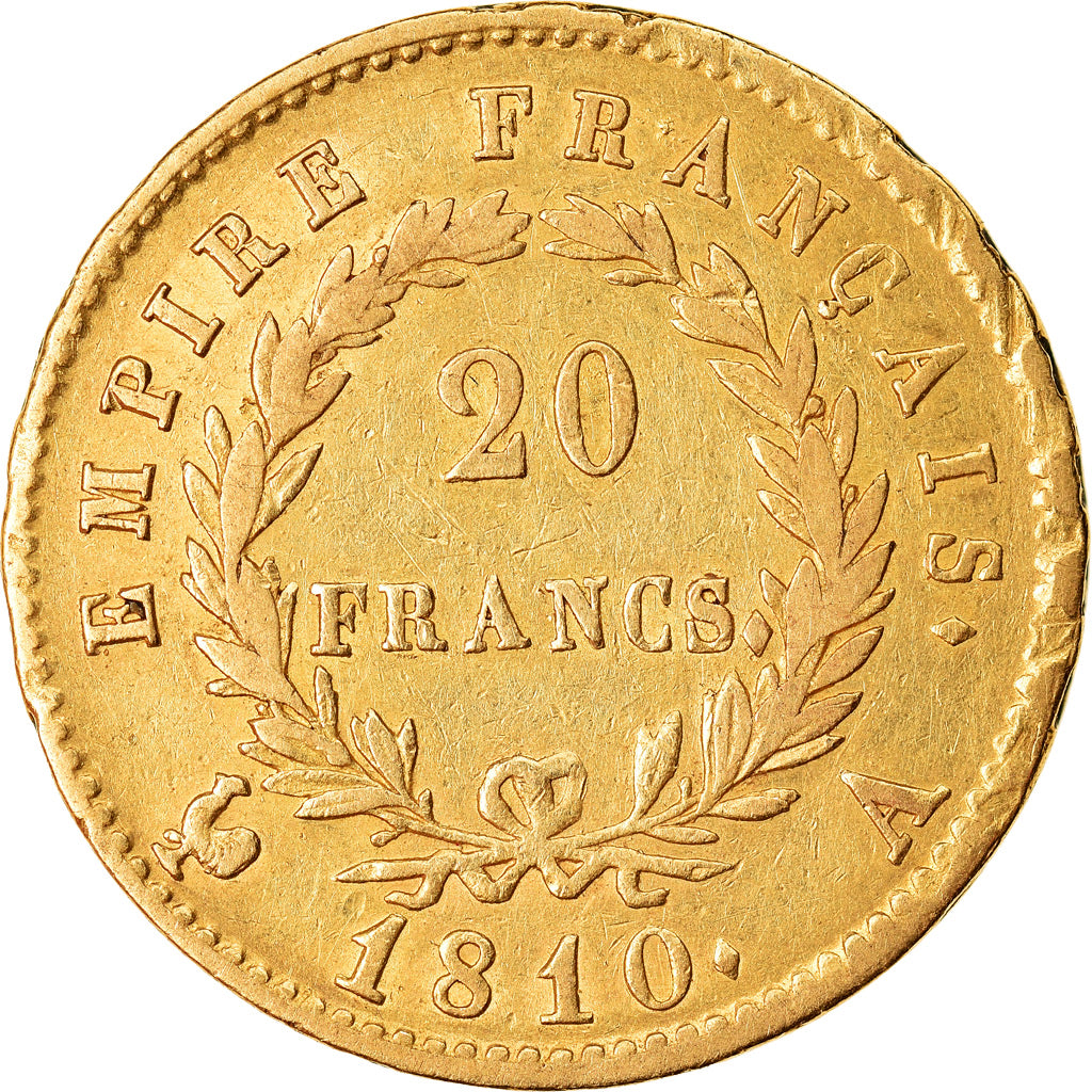 Monnaie, France, Napoléon I, 20 Francs, 1810, Paris, TTB, Or, Gadoury:1025