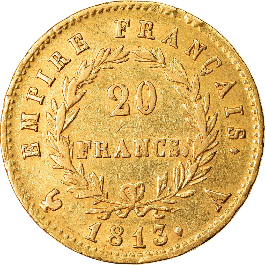 Münze, Frankreich, Napoléon I, 20 Francs, 1813, Paris, SS, Gold, KM:695.1