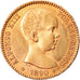 Coin, Spain, Alfonso XIII, 20 Pesetas, 1890, Madrid, MS(60-62), Gold, KM:693