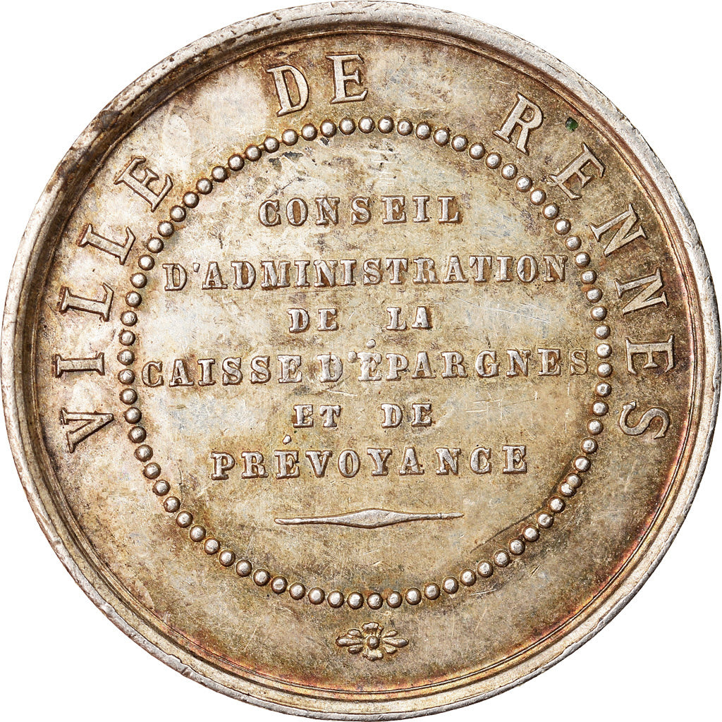 France, Token, Savings Bank, Caisse d'épargne de Rennes, AU(55-58), Silver