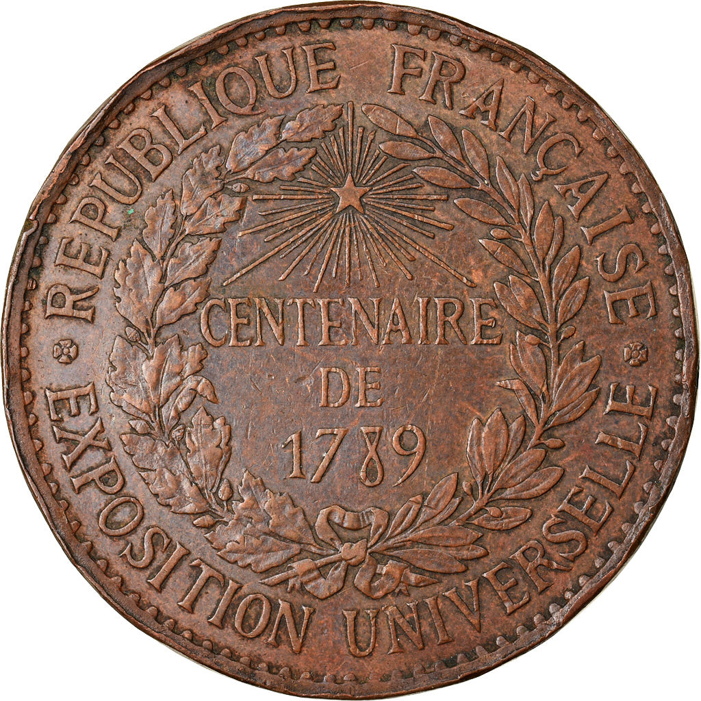 France, Jeton, Exposition universelle de Paris, Politics, Society, War, 1889