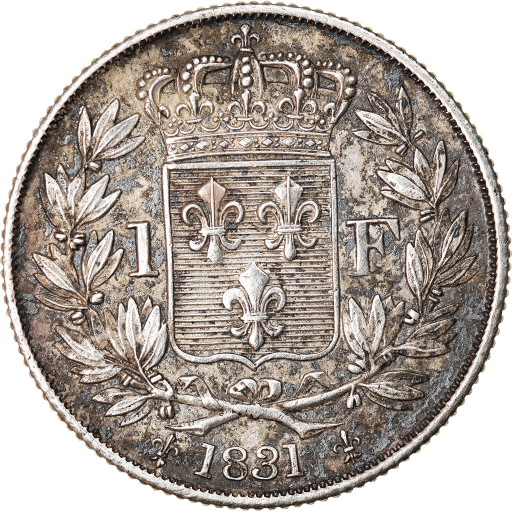 Coin, France, Henri V, Franc, 1831, Paris, AU(50-53), Silver, KM:28.2