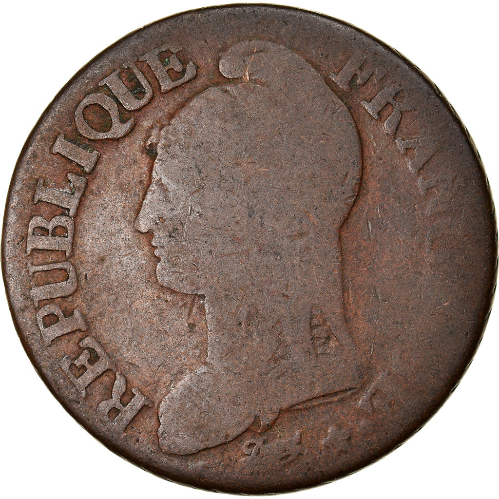 Coin, France, Dupré, 5 Centimes, AN 5, Lille, VF(20-25), Bronze, KM:640.11