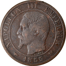 Coin, France, Napoleon III, Napoléon III, Centime, 1855, Rouen, EF(40-45)