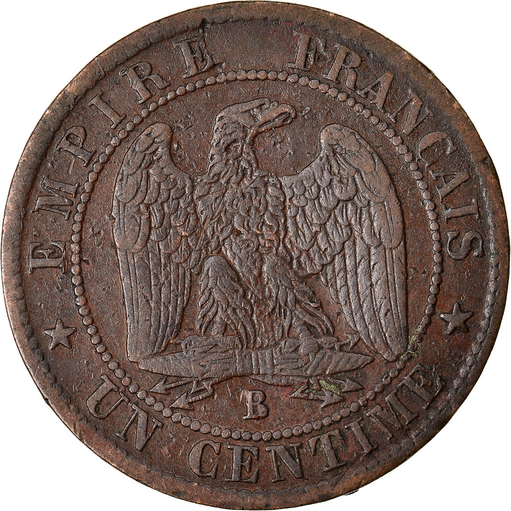 Coin, France, Napoleon III, Napoléon III, Centime, 1855, Rouen, EF(40-45)