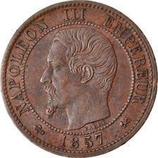 Moneta, Francja, Napoleon III, Napoléon III, Centime, 1857, Rouen, AU(50-53)