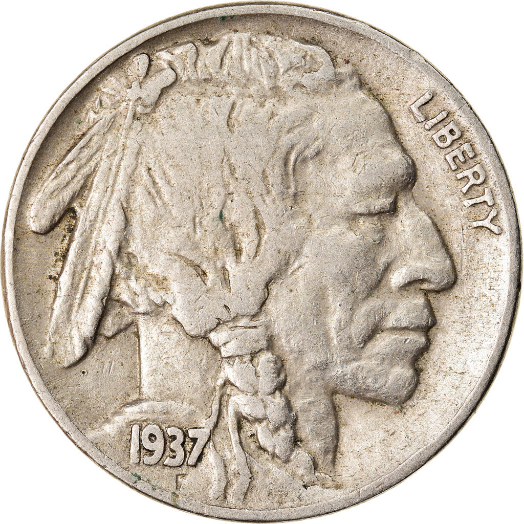 Munten, Verenigde Staten, Buffalo Nickel, 5 Cents, 1937, U.S. Mint