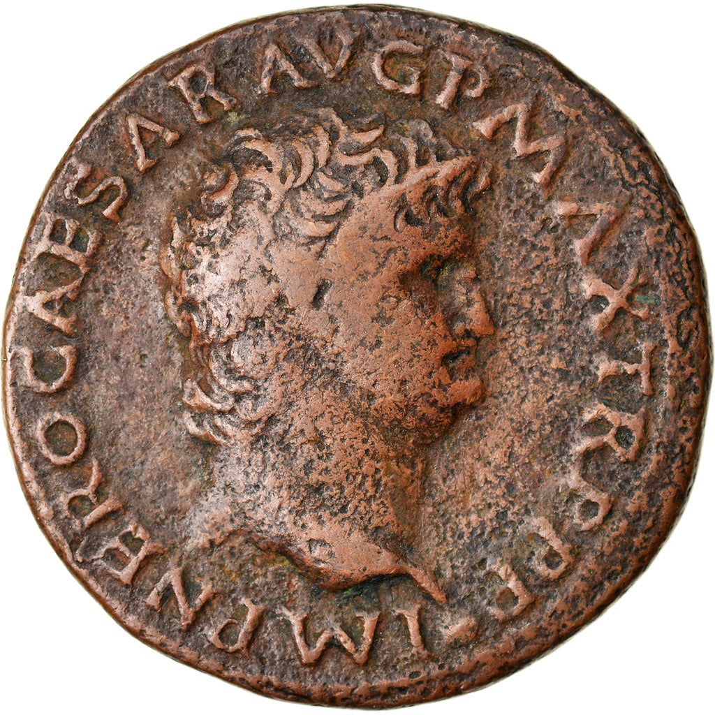 Coin, Nero, Dupondius, Rome, VF(30-35), Bronze, RIC:196