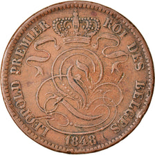 Coin, Belgium, Leopold I, 10 Centimes, 1848, VF(30-35), Copper, KM:2.1