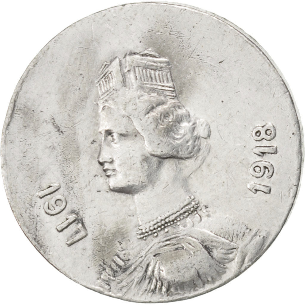 France, 10 Centimes, 1917, AU(50-53), Aluminium, Elie #10.1, 0.90