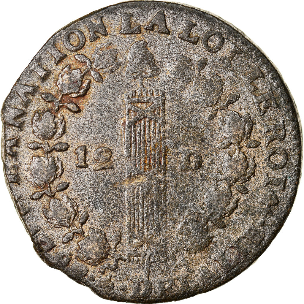 Munten, Frankrijk, 12 Deniers, 1792, Saumur, FR+, Bronze, Gadoury:15