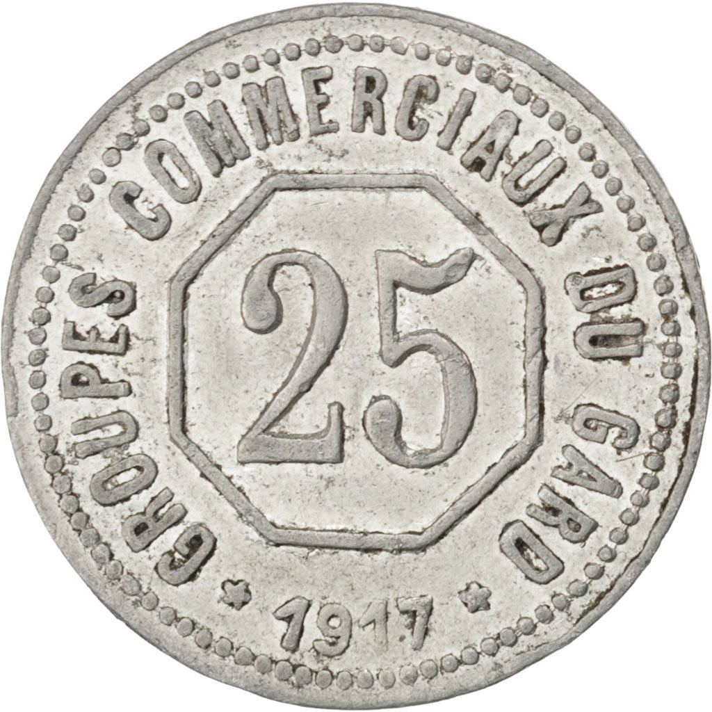 Gard, Groupes Commerciaux, 25 Centimes 1917, Elie 10.2