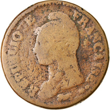 Coin, France, Dupré, Decime, AN 7, Paris, métal de cloche, F(12-15), Bronze