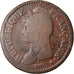 Moneda, Francia, Dupré, Decime, AN 7, Paris, Coq/Corne, BC+, Bronce, KM:644.1