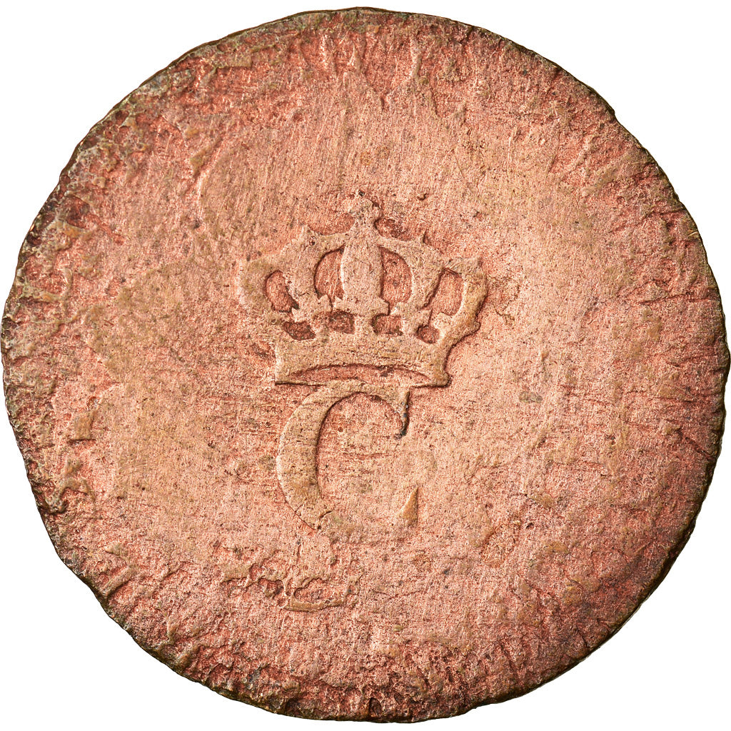 Monnaie, General Colony, Sol, Sol Tampé, TB, Billon, Lecompte:278a