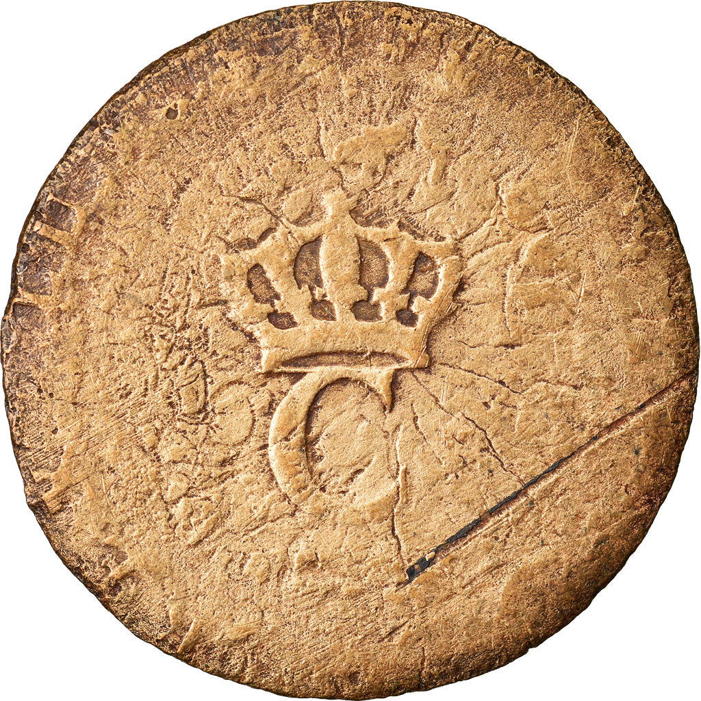 Moneda, Colonia general, Sol, Sol Tampé, BC+, Vellón, Lecompte:278a