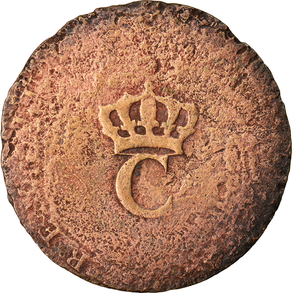 Moneda, Colonia general, Sol, Sol Tampé, BC+, Vellón, Lecompte:278a