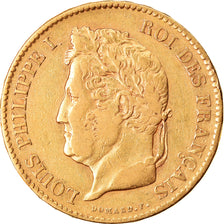 Moneta, Francja, Louis-Philippe, 40 Francs, 1834, Paris, VF(30-35), Złoto