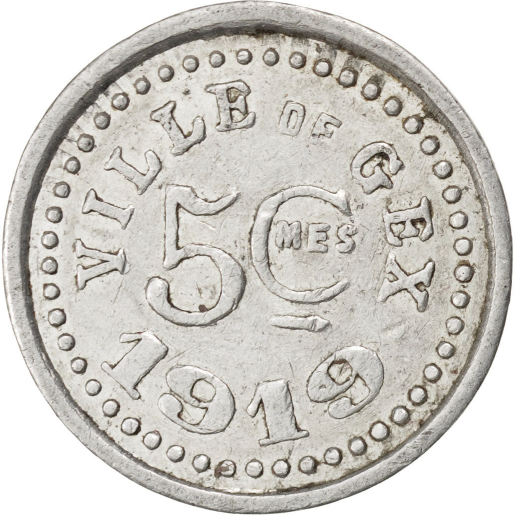 France, 5 Centimes, 1919, EF(40-45), Aluminium, Elie #10.1, 0.85