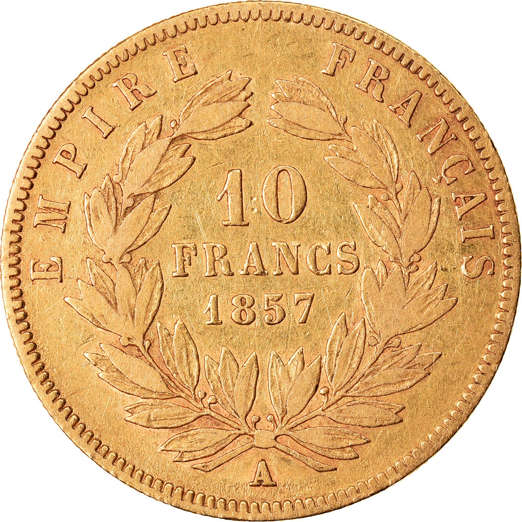 Moeda, França, Napoleon III, Napoléon III, 10 Francs, 1857, Paris, VF(30-35)