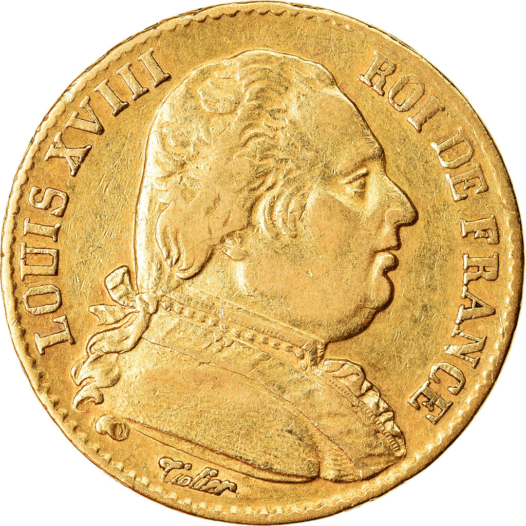 Münze, Frankreich, Louis XVIII, Louis XVIII, 20 Francs, 1814, Paris, SS, Gold
