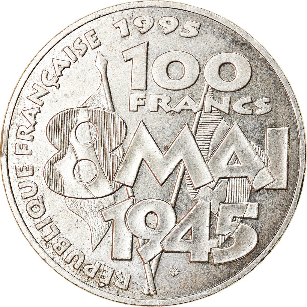 Coin, France, 8 mai 1945, 100 Francs, 1995, Paris, MS(60-62), Silver, KM:1116.1