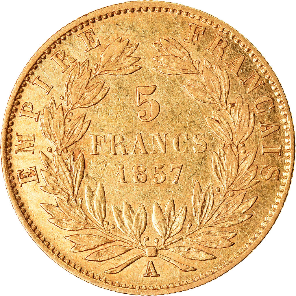 Moeda, França, Napoleon III, Napoléon III, 5 Francs, 1857, Paris, VF(30-35)