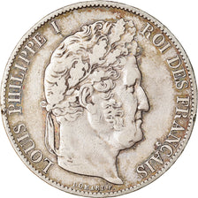 Coin, France, Louis-Philippe, 5 Francs, 1847, Paris, VF(30-35), Silver