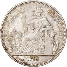 Coin, FRENCH INDO-CHINA, Piastre, 1913, Paris, EF(40-45), Silver, KM:5a.1