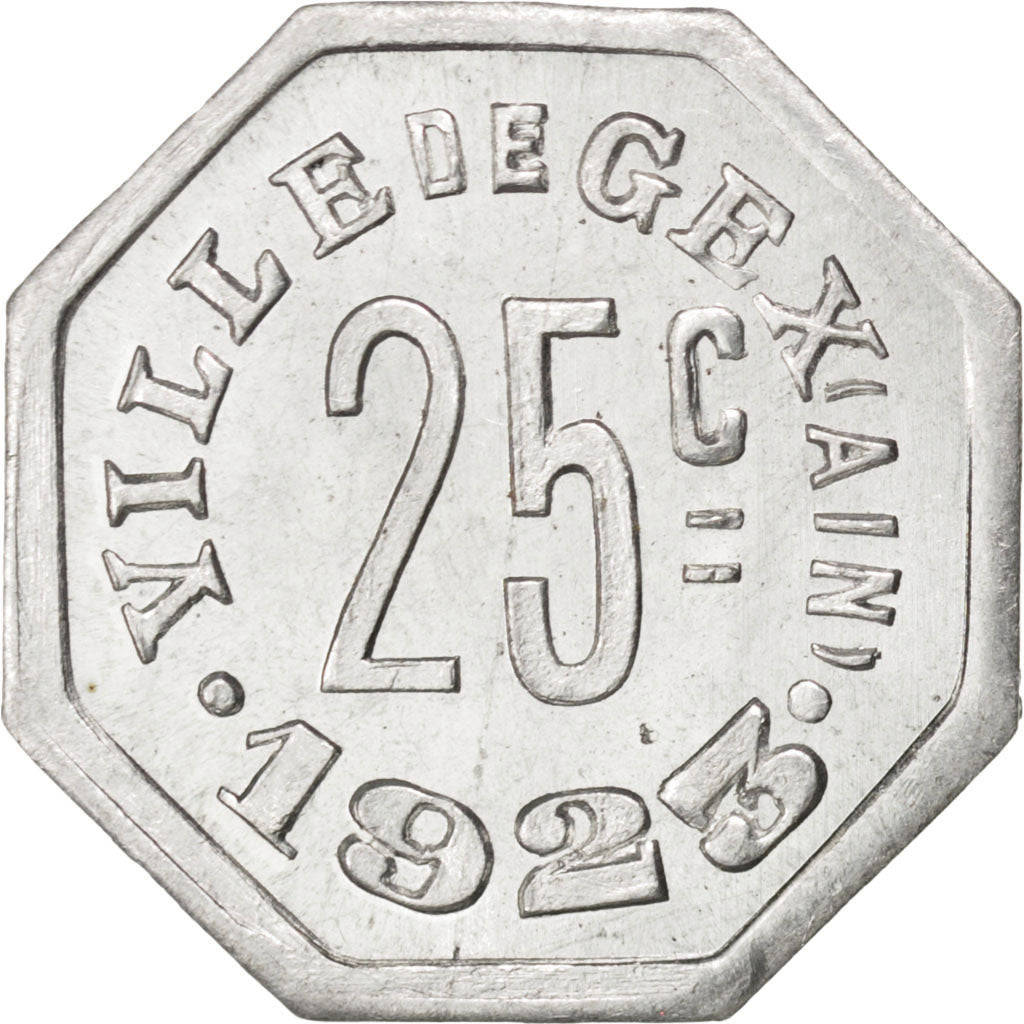 France, 25 Centimes, 1923, MS(60-62), Aluminium, Elie #10.3, 0.96