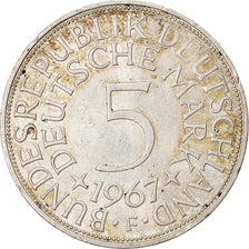 Coin, GERMANY - FEDERAL REPUBLIC, 5 Mark, 1967, Stuttgart, AU(50-53), Silver