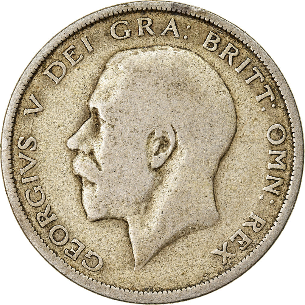 Coin, Great Britain, George V, 1/2 Crown, 1920, VF(20-25), Silver, KM:818.1a