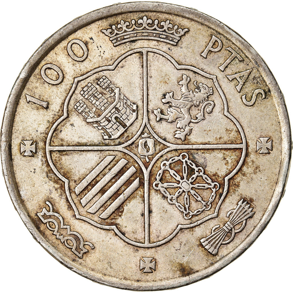 Coin, Spain, Caudillo and regent, 100 Pesetas, 1966, Madrid, EF(40-45), Silver