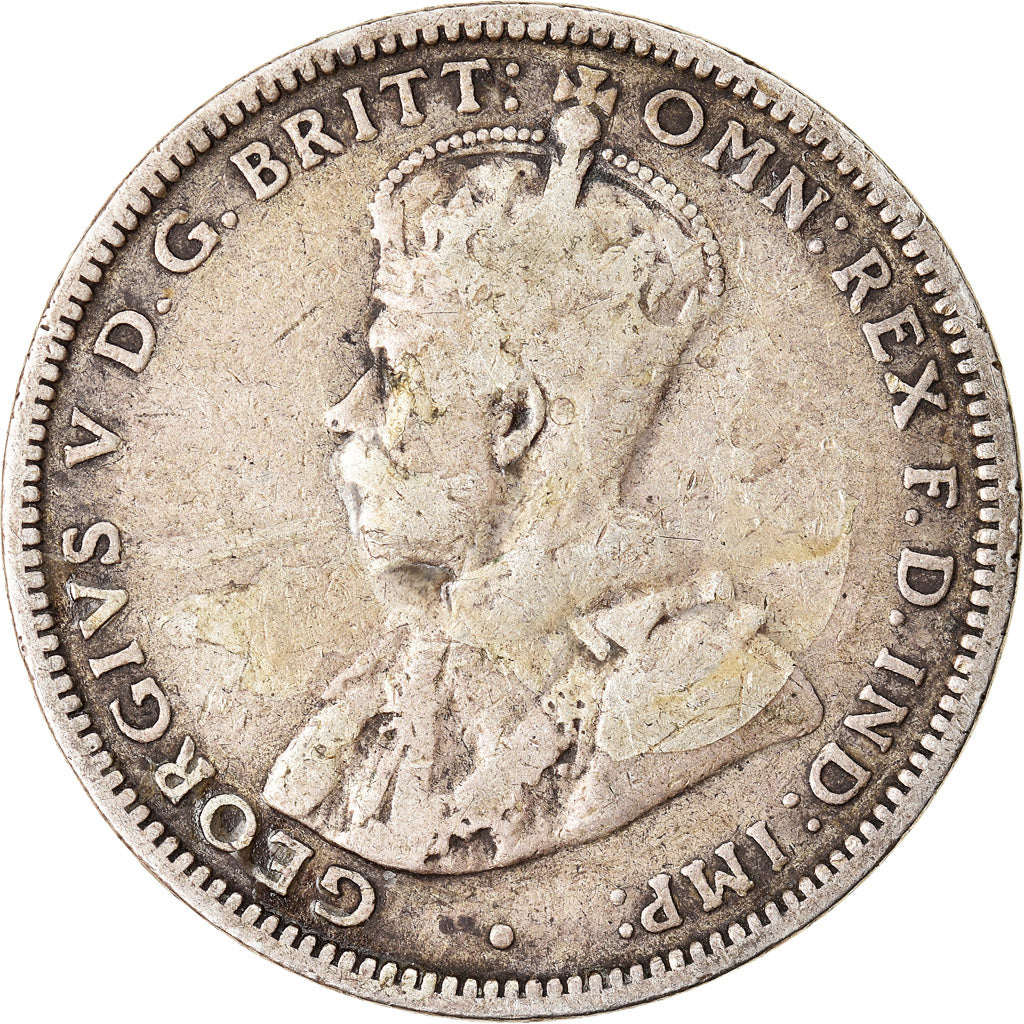 Coin, Australia, George V, Shilling, 1916, Melbourne, VF(30-35), Silver, KM:26