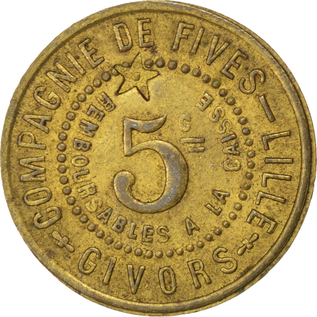 France, 5 Centimes, EF(40-45), Brass, Elie #15.3, 2.55