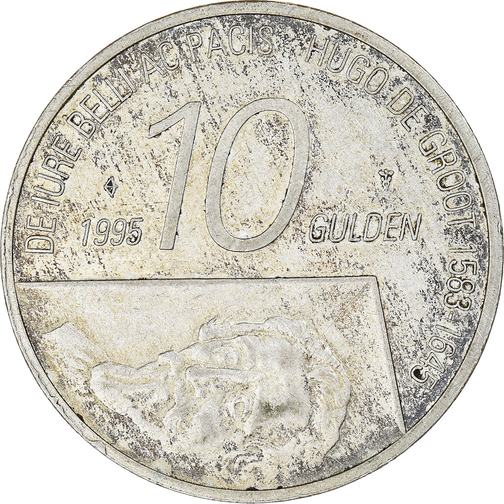 Munten, Nederland, Beatrix, 10 Gulden, 1995, ZF+, Zilver, KM:220