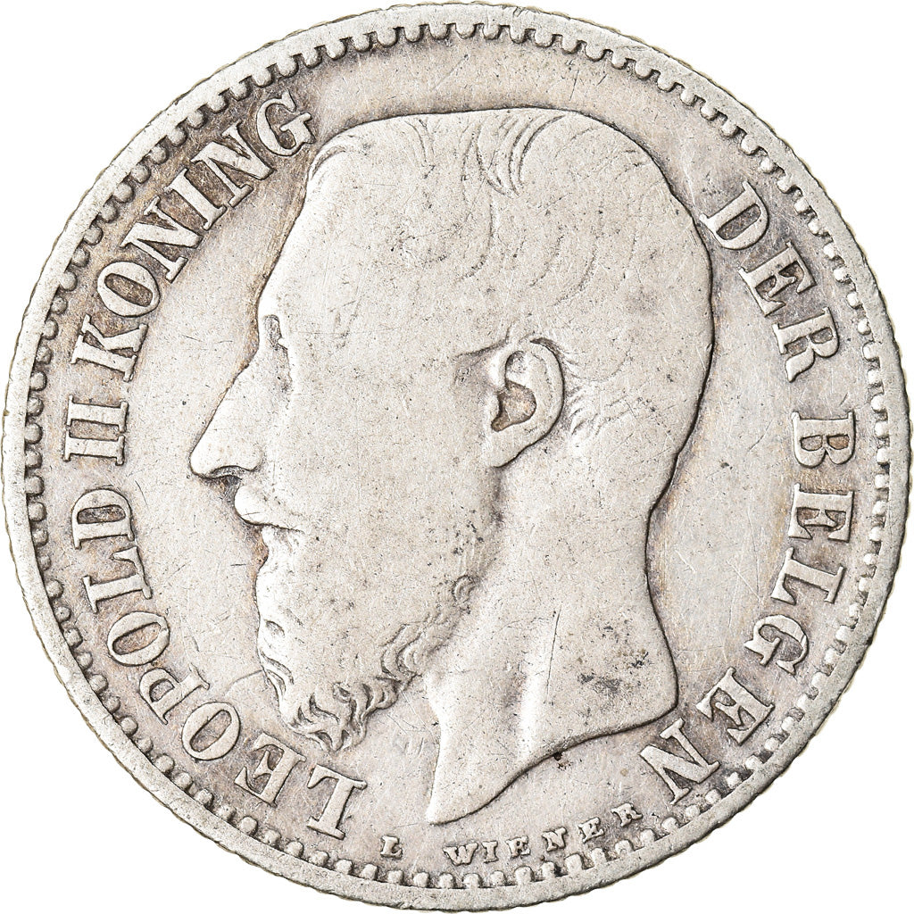 Coin, Belgium, Leopold II, Franc, 1887, VF(30-35), Silver, KM:29.1