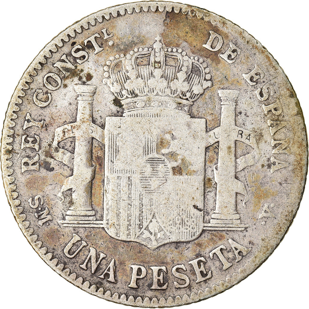 Munten, Spanje, Alfonso XIII, Peseta, 1902, Madrid, FR, Zilver, KM:706