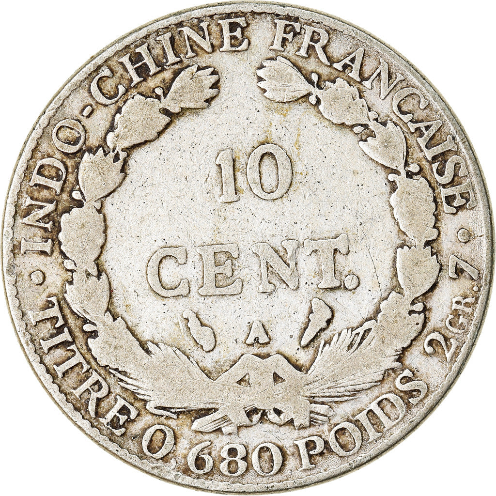 Coin, FRENCH INDO-CHINA, 10 Cents, 1922, Paris, VF(20-25), Silver, KM:16.1