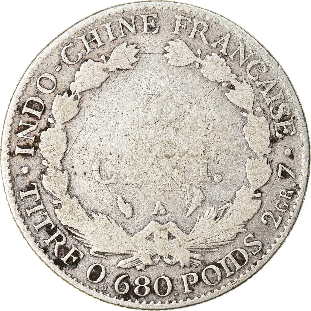 Coin, FRENCH INDO-CHINA, 10 Cents, 1927, Paris, VF(20-25), Silver, KM:16.1