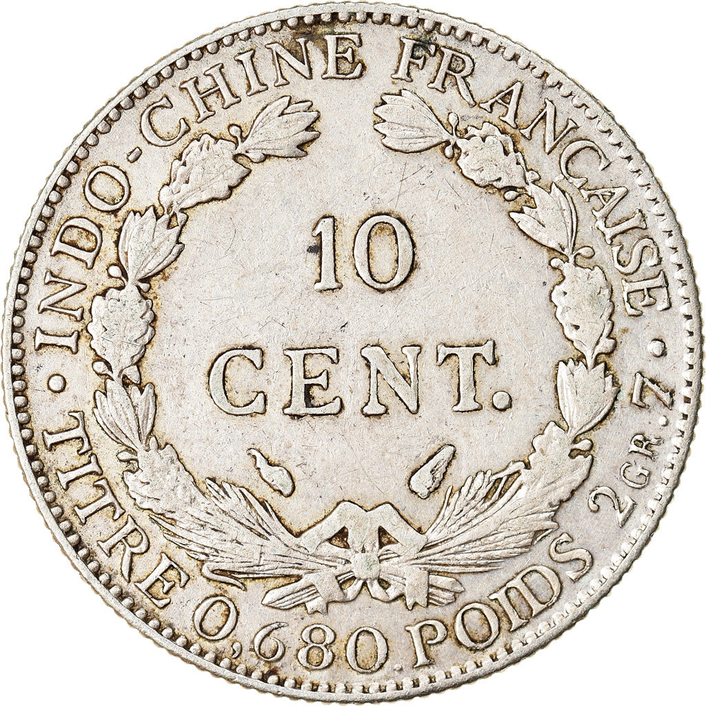 Coin, FRENCH INDO-CHINA, 10 Cents, 1937, Paris, AU(50-53), Silver, KM:16.2