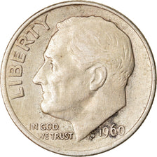 Coin, United States, Roosevelt Dime, Dime, 1960, U.S. Mint, Philadelphia