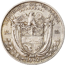 Coin, Panama, 1/10 Balboa, 1962, AU(50-53), Silver, KM:10.2