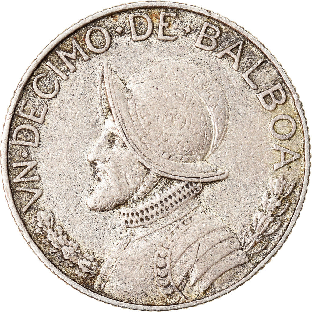 Coin, Panama, 1/10 Balboa, 1962, AU(50-53), Silver, KM:10.2