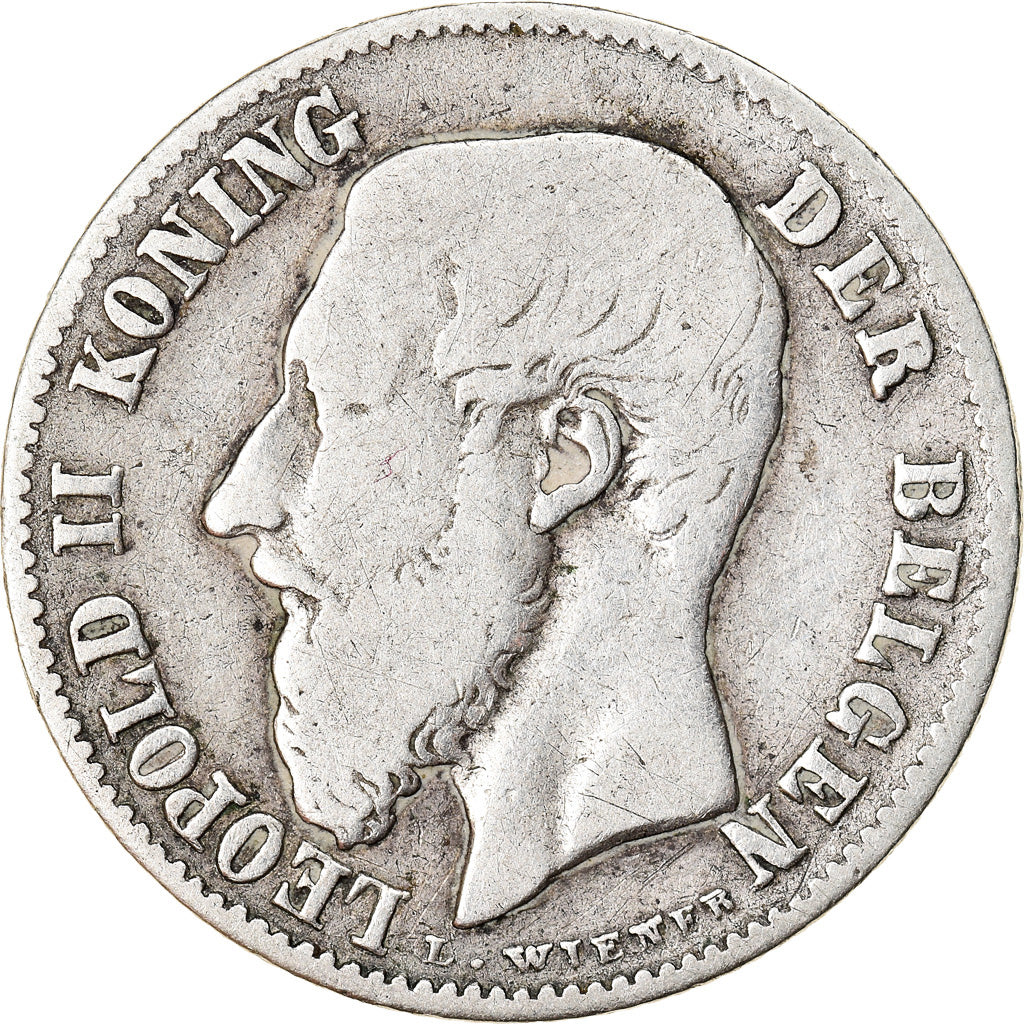 Coin, Belgium, Leopold II, 50 Centimes, 1898, VF(20-25), Silver, KM:27