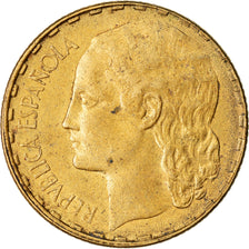 Coin, Spain, Peseta, 1937, Madrid, EF(40-45), Brass, KM:755