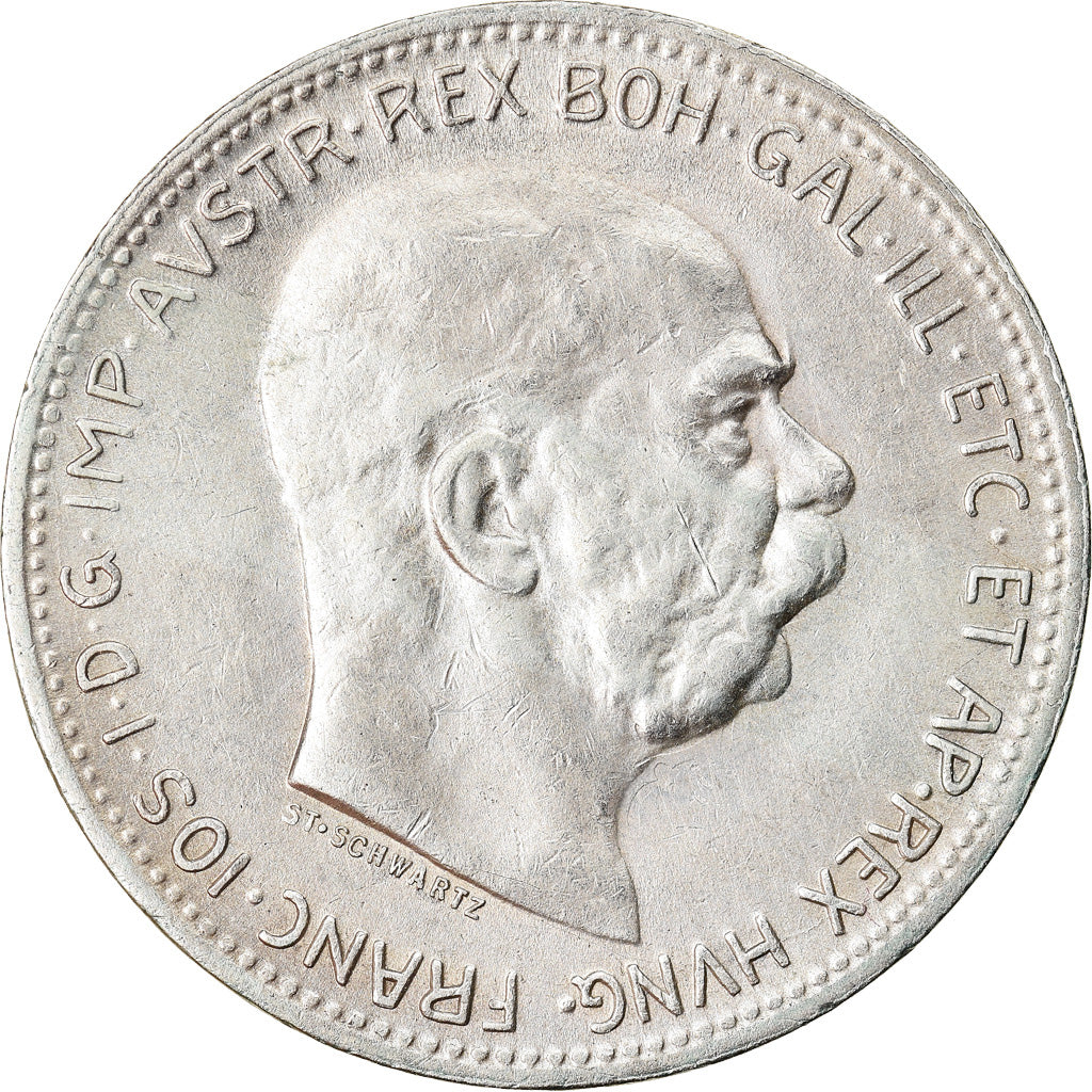 Coin, Austria, Franz Joseph I, Corona, 1915, AU(55-58), Silver, KM:2820