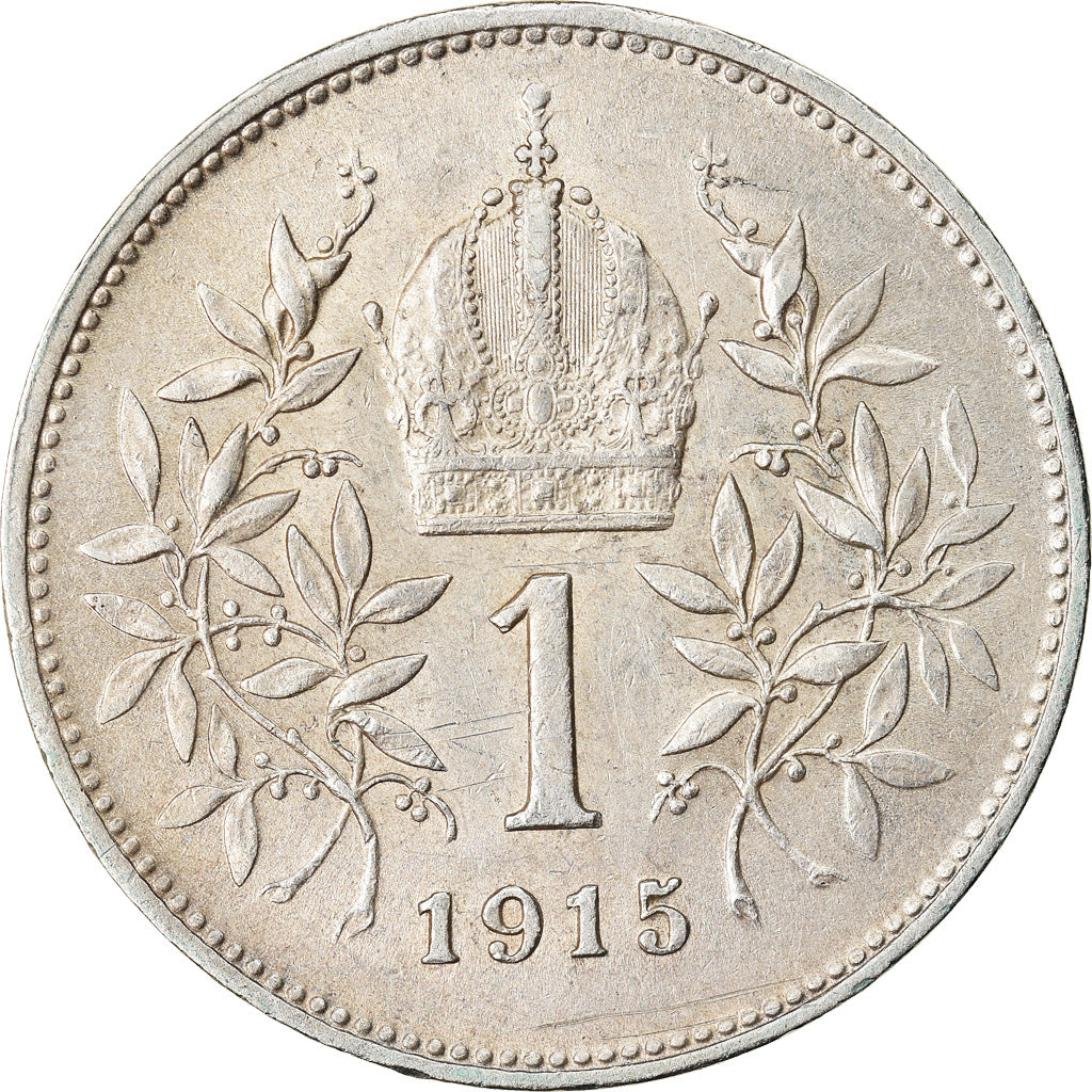 Coin, Austria, Franz Joseph I, Corona, 1915, AU(55-58), Silver, KM:2820
