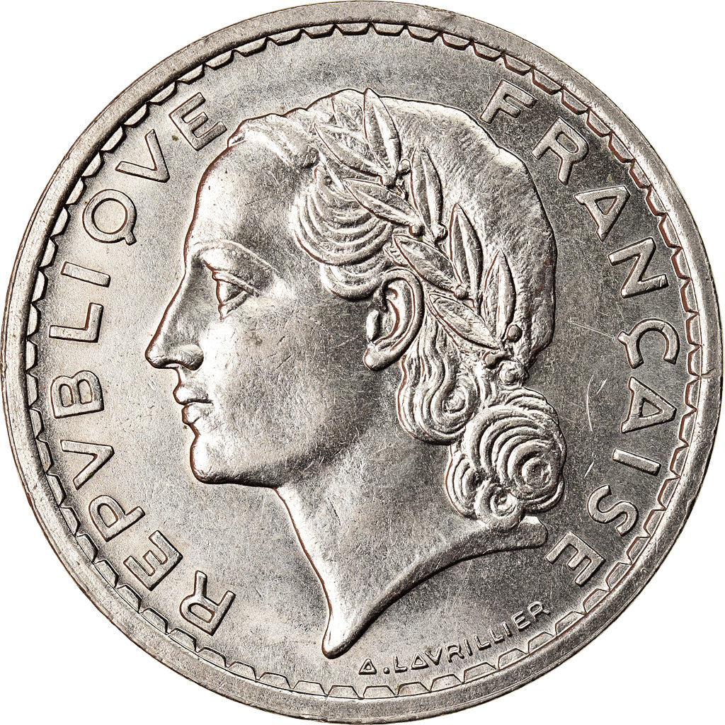 Monnaie, France, Lavrillier, 5 Francs, 1935, Paris, SUP, Nickel, Gadoury:760